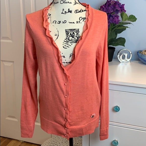 Contemporaine Merino Wool Cardigan Sweater - Picture 1 of 6